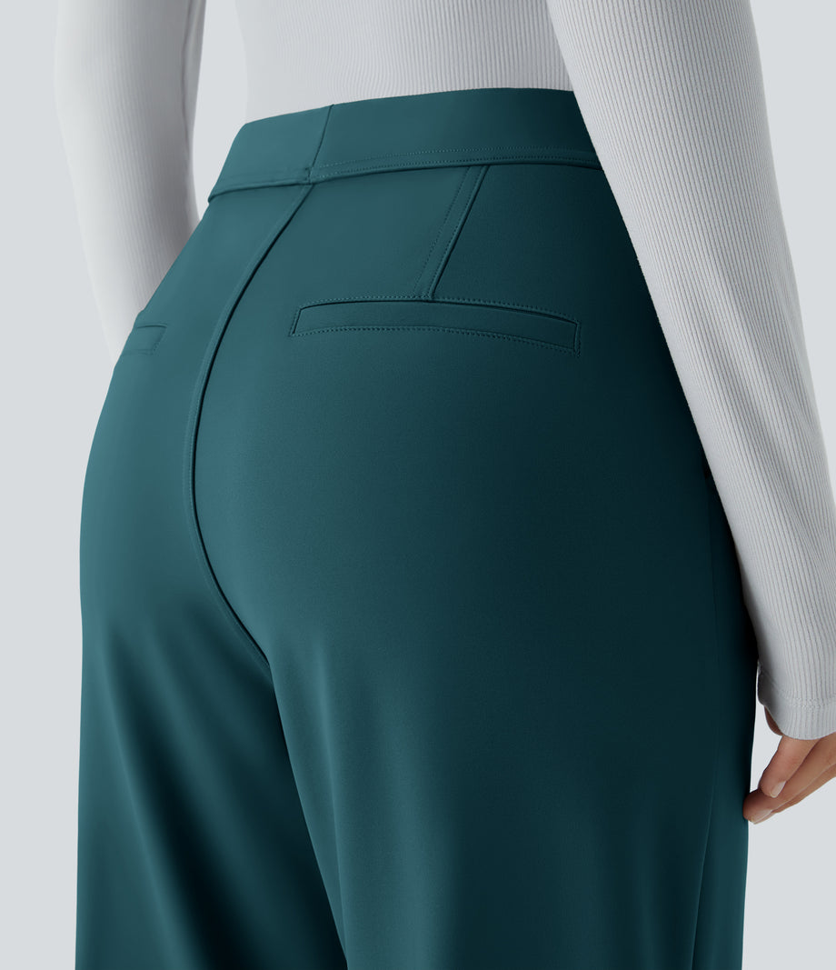 Halara Flex™ DayStretch High Waisted Pocket Work Flare Pants - Atlantic Deep