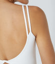Double Straps Cropped Yoga Tank Top - White