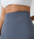 OneForm Seamless Flow High Waisted Ruched Plain Leggings - Vintage Indigo