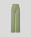 DayStretch High Waisted Pockets Straight Leg Casual Pants - Asparagus