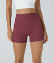 SoftlyZero™ Airy High Waisted Pocket Plain Cool Touch Yoga Shorts 3.5"-UPF50+ - Cordovan