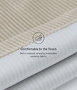 High Waisted Pocket Straight Leg Baggy Mop Corduroy Casual Pants - Almond Milk