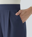 Halara Flex™ High Waisted Body Sculpt Waist-Slimming Pocket Wide Leg Micro Waffle Work Pants - Mood Indigo