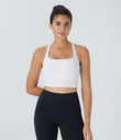 SoftlyZero™ Airy Square Neck Backless Crisscross Cropped Cool Touch Yoga Tank Top-UPF50+ - White