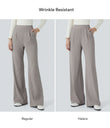Halara Flex™ High Waisted Body Sculpt Waist-Slimming Pocket Wide Leg Micro Waffle Work Pants - Satellite