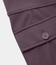 High Waisted Side Flap Pocket Flare Casual Cargo Pants - Dusky Evening purple