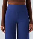 DayStretch High Waisted Tummy Control Wide Leg Baggy Yoga Pants with Pockets - Sodalite Blue