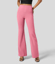 Halara Flex™ High Waisted Back Side Pocket Slight Flare Work Pants - Flamingo Plume