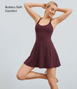 SoftlyZero™ Airy Backless Twisted Cool Touch Dance Active Dress-Easy Peezy Edition - Fig