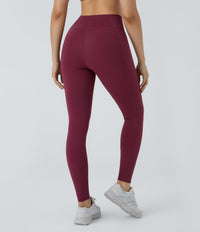 Patitoff™ 2.0 Pet Hair Resistant High Waisted Crossover Side Pocket Yoga Leggings - Anemone