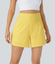 SoftlyZero™ Airy Super High Waisted 2-in-1  Cool Touch Yoga Shorts 5'' with Pockets-Longer Length - Goldfinch