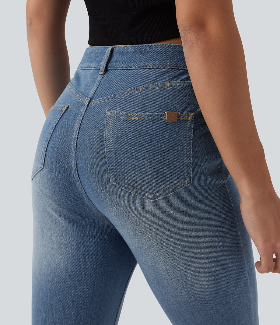 Halara Flex™ High Waisted Casual Skinny Jeans with Pockets -  Blue Jasper Denim