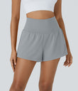 SoftlyZero™ Airy Super High Waisted 2-in-1 Cool Touch Yoga Shorts with Pockets - Quarry