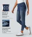 Halara Flex™ High Waisted Pockets Denim Casual Leggings - Royal Blue Denim