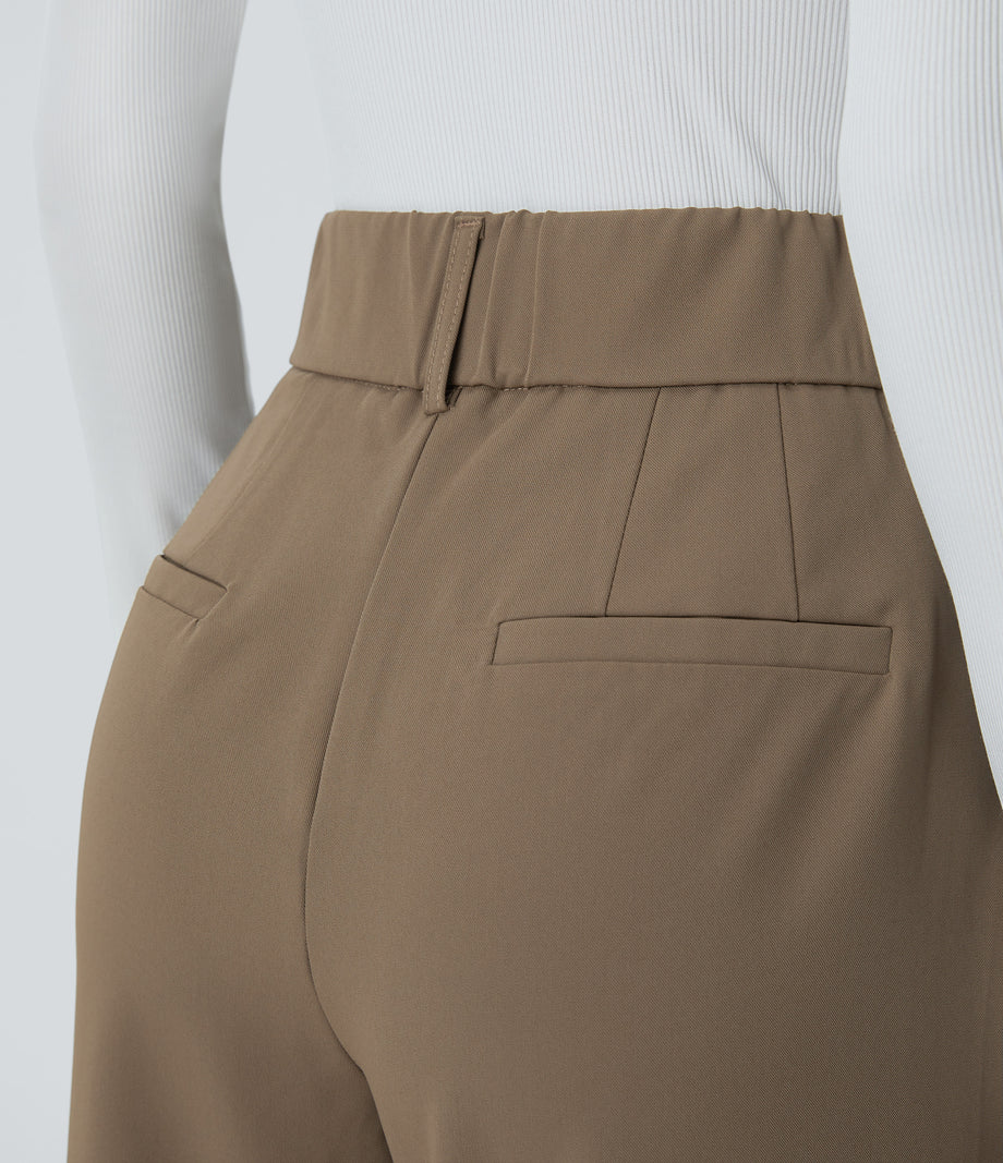 Halara Flex™ High Waisted Pocket Solid Work Tapered Pants - Kangaroo