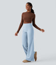 DayStretch High Waisted Tummy Control Wide Leg Baggy Yoga Pants with Pockets - Omphalodes