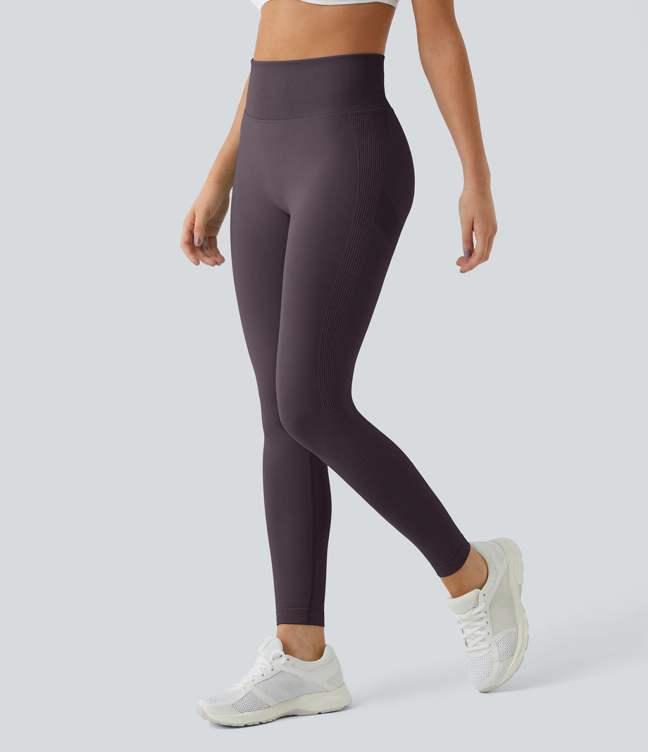 OneForm Seamless Flow High Waisted Booty Scrunch Leggings - Night's Purple