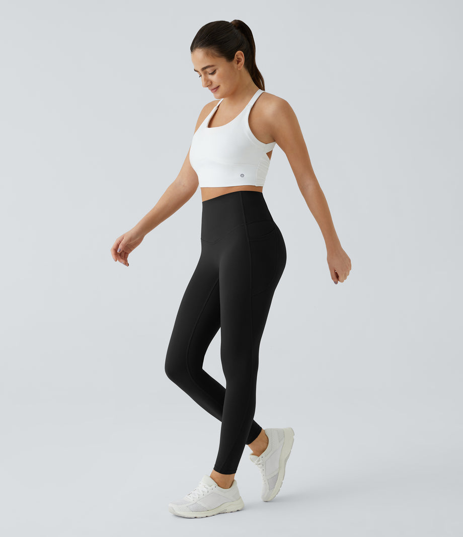 Halara UltraSculpt™ High Waisted Tummy Control Pocket Shaping Training Leggings - Black