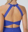 SoftlyZero™ Airy Backless Twisted Cool Touch Dance Active Dress-Easy Peezy Edition - Aster Blue