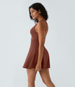 Flare Mini Dance Active Dress-Longer Length - Sequoia