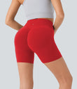 Halara UltraSculpt™ High Waisted Scrunch Butt Lifting Tummy Control Pocket Shaping Workout Biker Shorts 5'' - Aura Orange