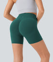 Halara UltraSculpt™ High Waisted Scrunch Butt Lifting Tummy Control Pocket Shaping Workout Biker Shorts 5'' - Forest Biome