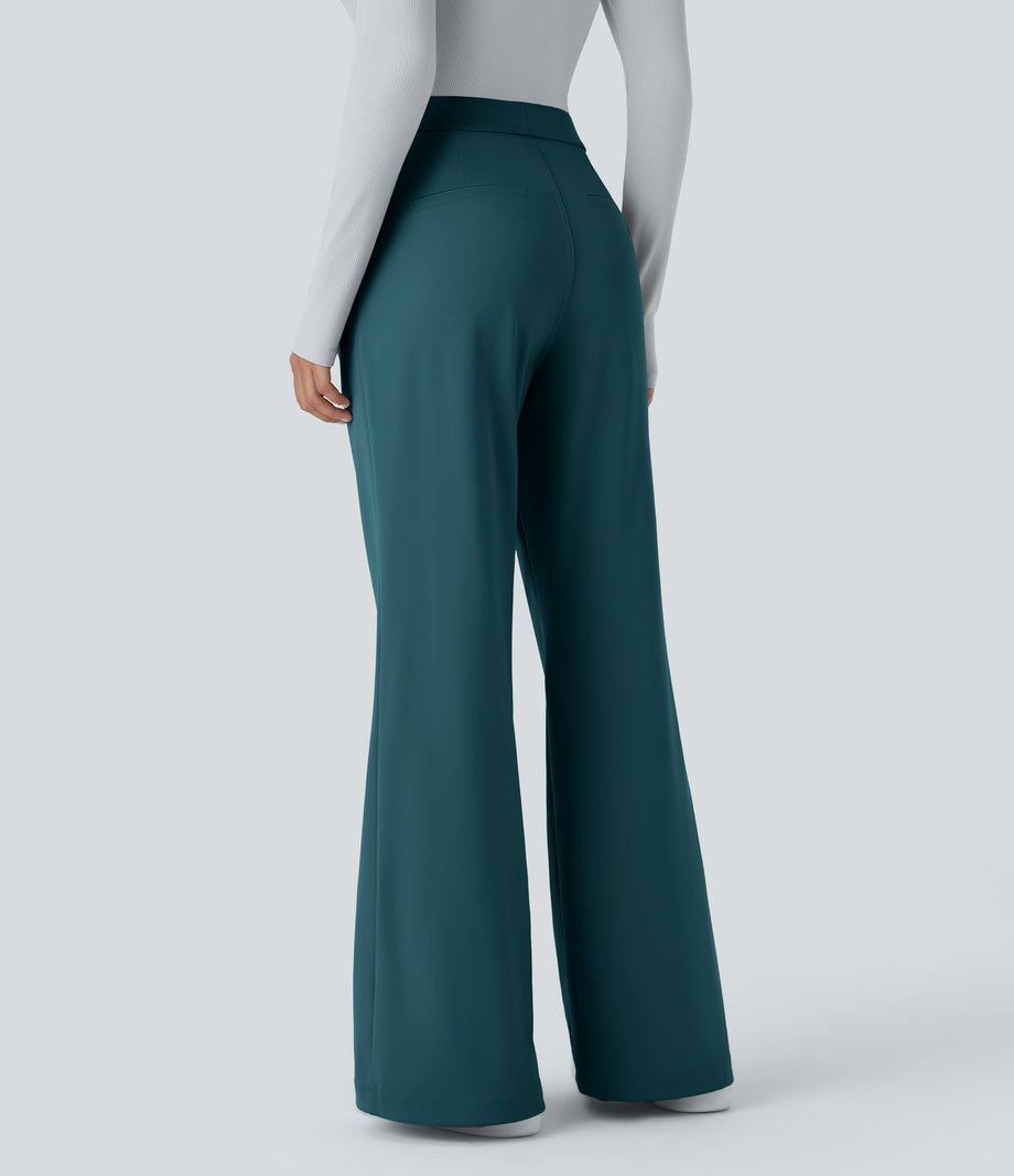 Halara Flex™ DayStretch High Waisted Pocket Work Flare Pants - Atlantic Deep
