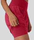 SoftlyZero™ Airy Super High Waisted 2-in-1 Cool Touch Yoga Shorts 7" with Pockets - Winterberry
