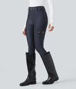 High Waisted Sheen 7/8 Leggings with Pockets - Blue Nights