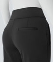 Halara Flex™ DayStretch Mid Rise Side Zipper Pocket Work Flare Pants - Black