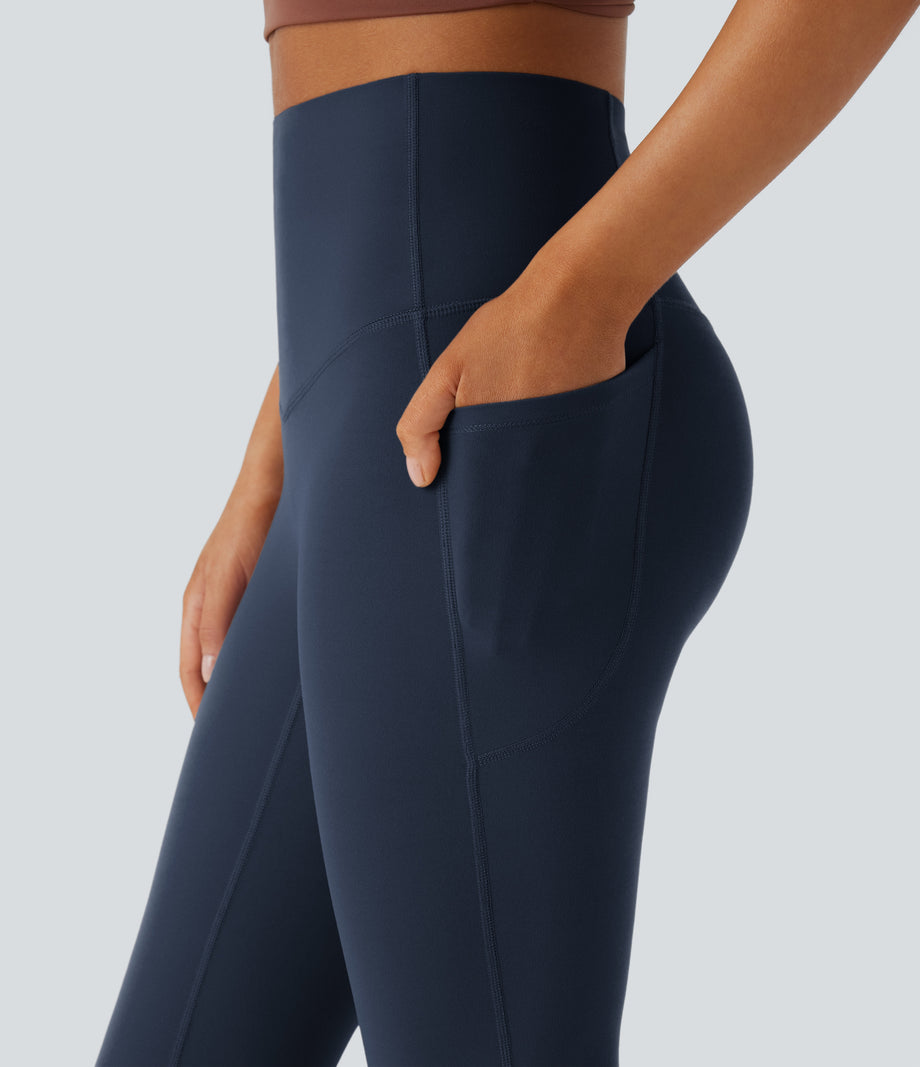Halara UltraSculpt™ High Waisted Tummy Control Pocket Shaping Yoga Bootcut Leggings - Carbon