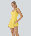 SoftlyZero™ Airy Backless Twisted Cool Touch Dance Active Dress-Easy Peezy Edition - Goldfinch