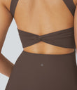 SoftlyZero™ Airy Backless Twisted Cool Touch Dance Active Dress-Easy Peezy Edition - Chocolate Martini