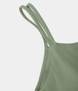 SoftlyZero™ Plush Double Straps 2-Piece Pocket Slip Dance Active Dress A-D Cups - Asparagus