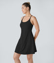 SoftlyZero™ Plush Backless Active Dress-Longer Length-Easy Peezy Edition - Black