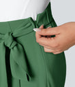 Halara Flex™ High Waisted Tie Side Wide Leg Work Pants - Hills Green