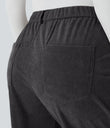 Mid Rise Zipper Pockets Corduroy Casual Joggers - Phantom