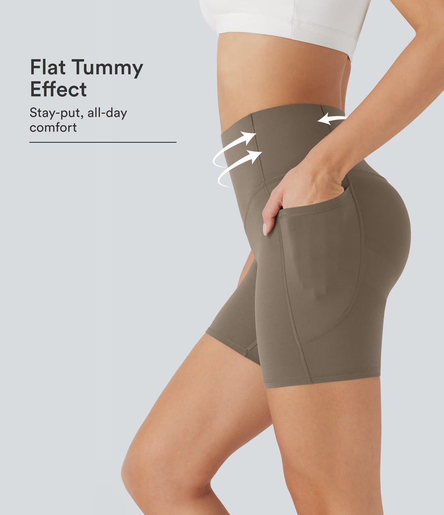 Celeste L'Amour UltraSculpt™ High Waisted Butt Lifting Tummy Control Pocket Shaping Training Biker Shorts 5''