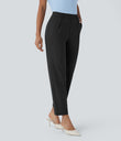 Halara Flex™ DayStretch High Waisted Pocket Ankle Length Tapered Work Pants - Black