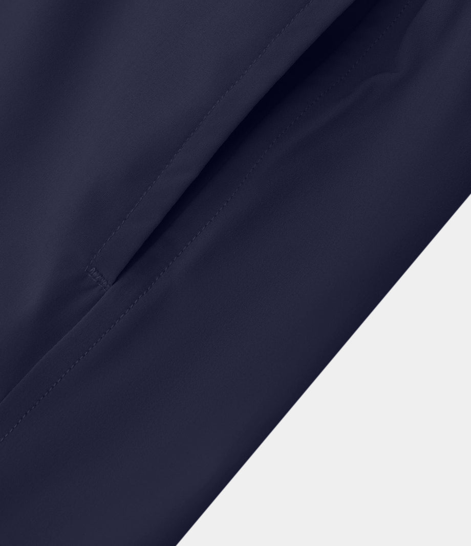Breezeful™ High Waisted Crossover Pocket 2-in-1 Quick Dry Yoga Shorts 4" - Patriot Blue