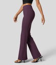Halara Flex™ High Waisted Back Side Pocket Slight Flare Work Pants - Night's Purple