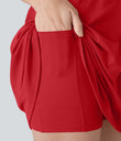 SoftlyZero™ Plush Backless Active Dress-Longer Length-Easy Peezy Edition - Mars Red