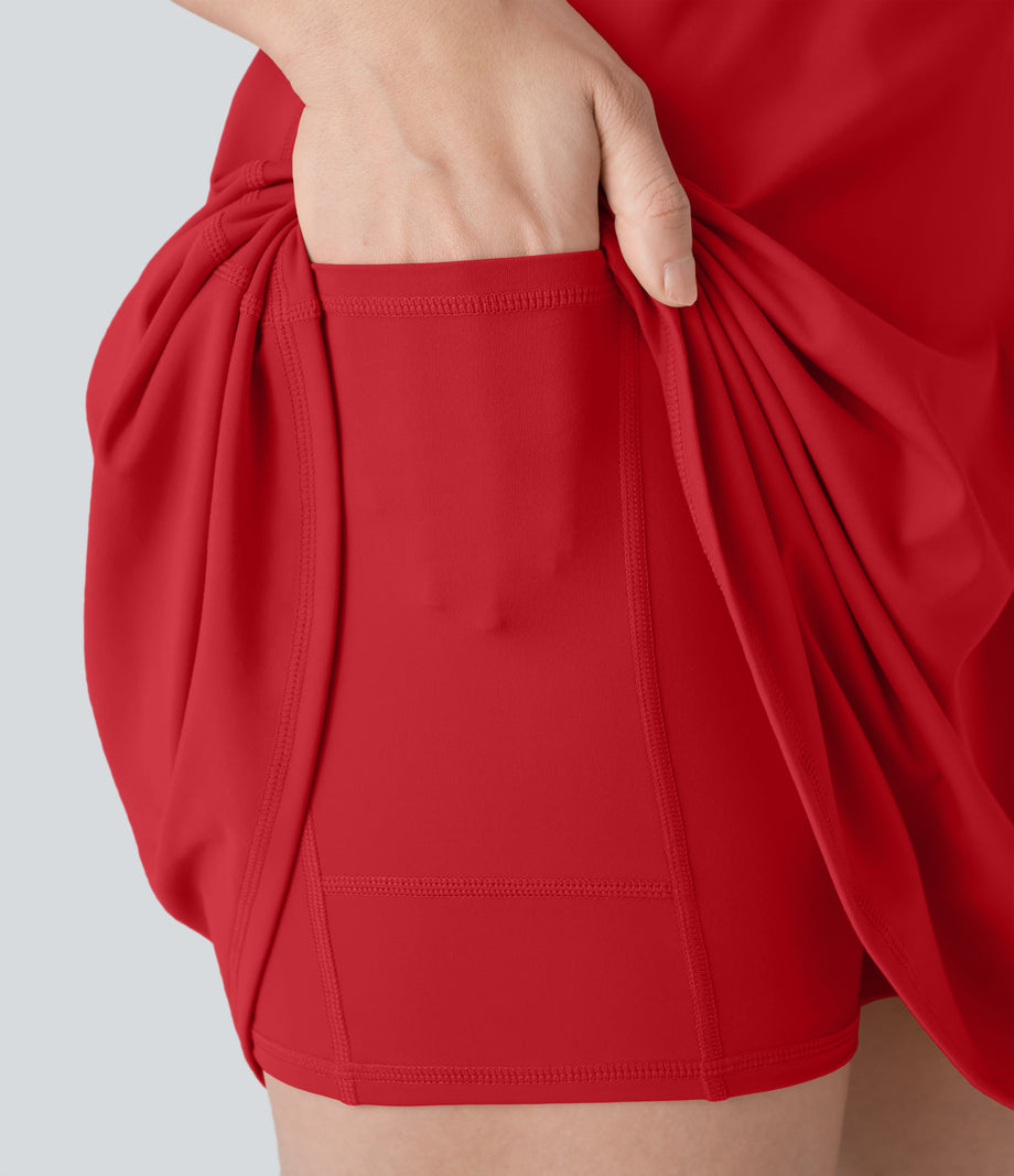 SoftlyZero™ Plush Backless Active Dress-Longer Length-Easy Peezy Edition - Mars Red