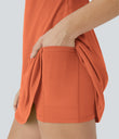 SoftlyZero™ Plush Backless Active Dress - Orange Rust