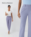 Halara Flex™ DayStretch High Waisted Pocket Ankle Length Tapered Work Pants - Icelandic Blue