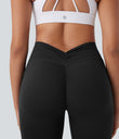 Halara UltraSculpt™ High Waisted Tummy Control Butt Lifting Ruched Pocket Shaping Yoga Leggings - Black