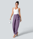 Halara Flex™ High Waisted Tie Side Wide Leg Work Pants - Sandalwood Violet