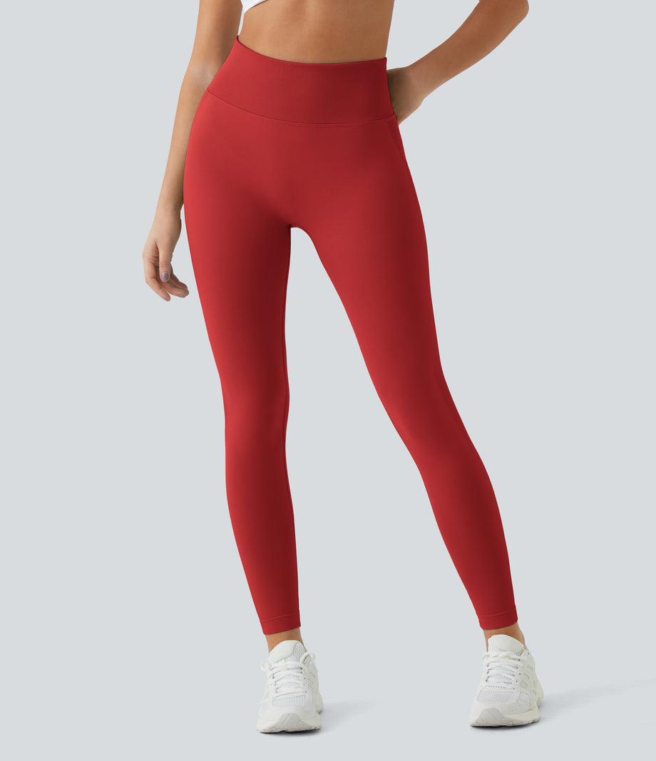 OneForm Seamless Flow High Waisted Booty Scrunch Leggings - Salsa