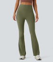 Halara UltraSculpt™ High Waisted Tummy Control Pocket Shaping Yoga Bootcut Leggings - Grass Grey Green