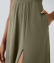 Everyday Midi Chill Dress-La Land - Withered Green